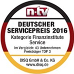 Deutscher Servicepreis 2015 Testsieger Finanzinstitute